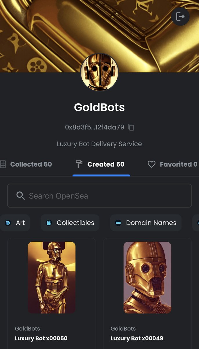 Xerkerfuture's tweet photo. Check out my new #NFT series #GoldBots Uploads Daily! https://t.co/1M9hioz55x