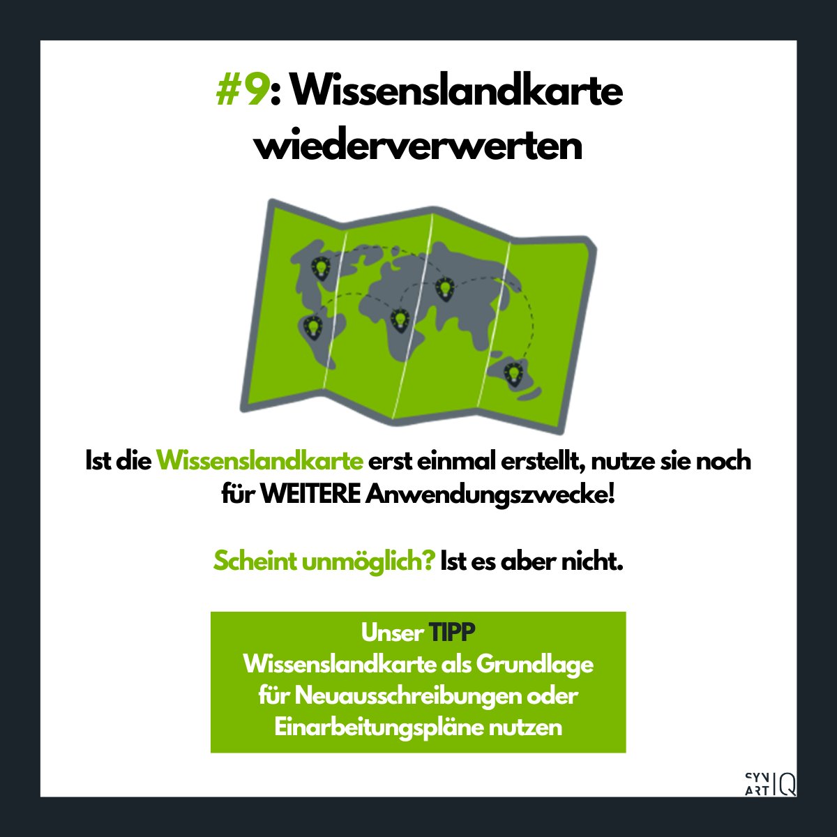 synartIQ_keller's tweet photo. Wir haben euch unsere 10 #Erfolgsgaranten für einen gelungenen #Wissenstransfer zusammengestellt. 
   
Der neunte Aspekt für einen gelungenen #Wissenstransfer betrifft noch einmal die #Wissenslandkarte und ihre Verwendungsmöglichkeiten. https://t.co/zx5vr4PSZ4