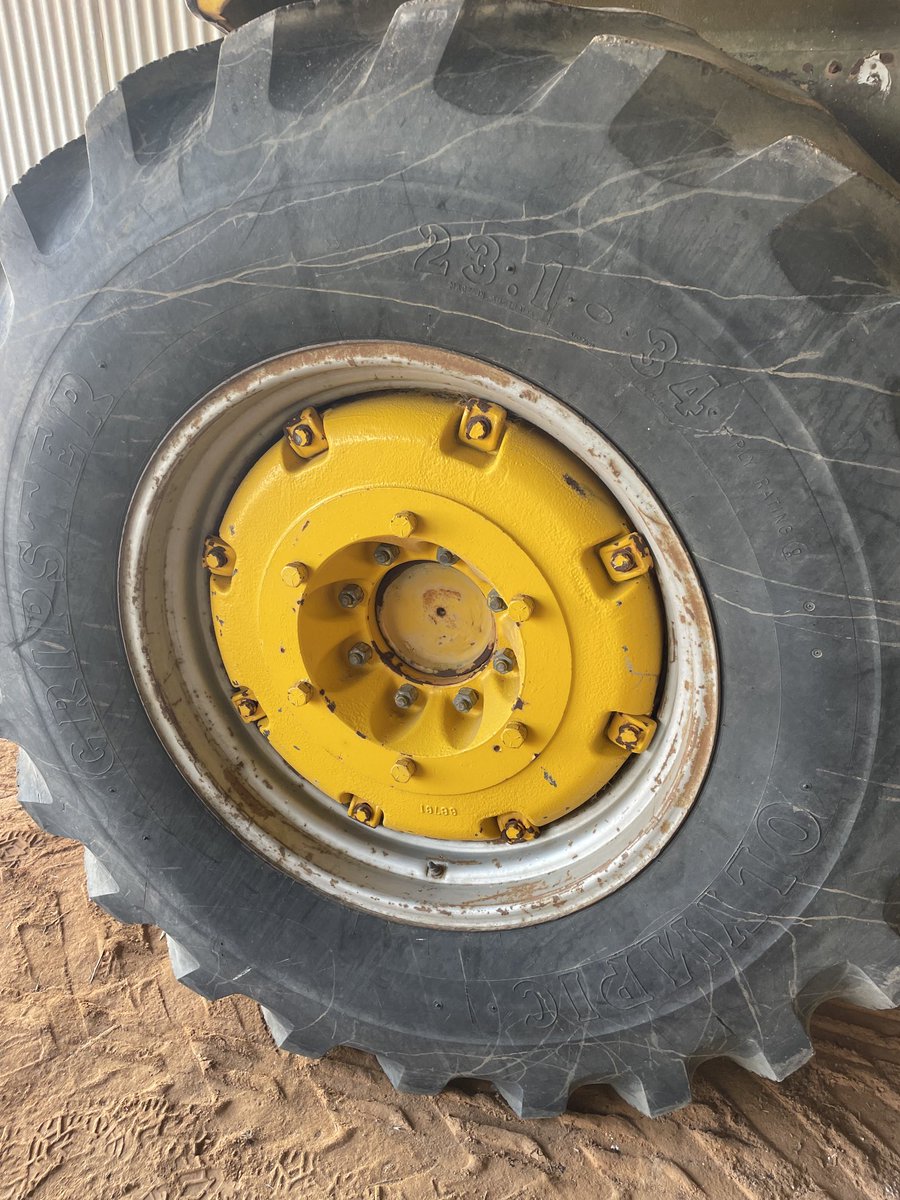 Has anyone got 2 half decent second hand 23.1 - 34 tyres lying around that they’re willing to part with so I can keep a field bin tractor on the road this harvest? TIA