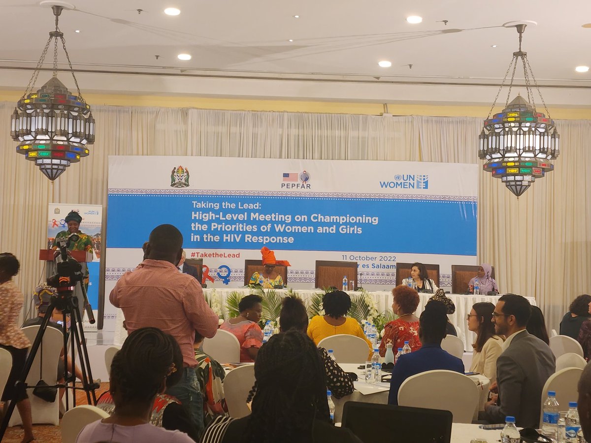 Kicking off #InternationalGirlChildDay #Tanzania What will it take us to truly champion #HIV #adolescent #girls #srhr #genderequality @unwomenchief joined by several Ministers and really proud of our Young Leader Ms Rahma Seleman 💥 @unwomenafrica @nazneendamji @Milly_Reo