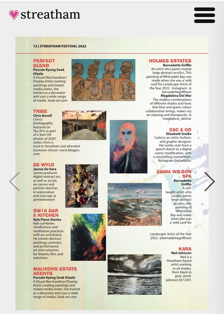 heartstreatham's tweet photo. Follow the top link in the Linktree link in our bio to see the digital Heart Streatham mag with the #Streatham Festival programme in centre pages including the StreatArt Art Trail #streatfest @streatfest @streathamlib @WoodfieldPav @StLeonardsSW16 https://t.co/kSxpoGtX61