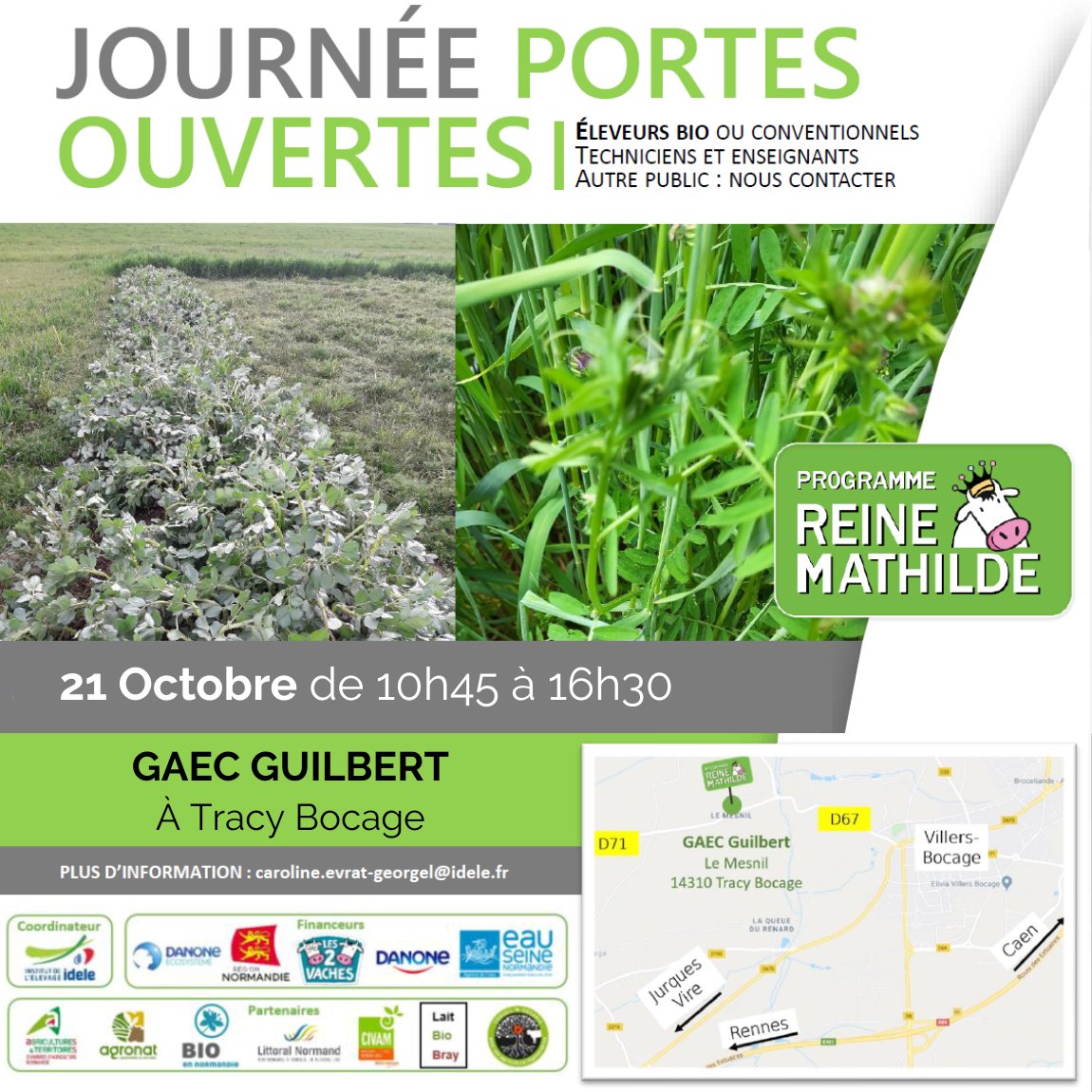 Agenda 📅 | Programme Reine Mathilde
👉 Coups de #sec &amp; crise #énergétique : adapter son système
🔸 #Sécheresse : comment réagir en élevage laitier 🐄 aux aléas météorologiques
🔸 Le sans labour en Bio : - de carburant mais comment gérer les adventices
ℹ urlz.fr/joqF