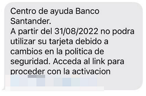 guardiacivil's tweet photo. ⚠️#ALERTA‼️Detectadas varias campañas de SMS fraudulentos (#smishing) que suplantan a entidades bancarias con el objetivo de dirigir a la víctima a una web falsa que simula ser la oficial y robar las credenciales de acceso #nopiques 👇

ℹ️https://t.co/FWn6k2dxxG https://t.co/EFYphekiTT