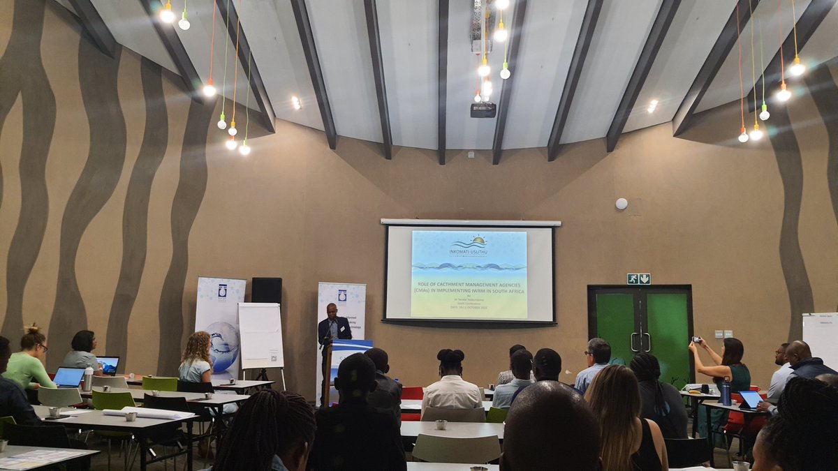WaterResearchRU's tweet photo. IWR alumni, and Inkomati Usuthu CMA senior executive, Dr Sawunyama, laments the role of Catchment Management Agencies in implanting the IWRM in South Africa 

#SAHS2022 @WRC @InkomatiUsuthu https://t.co/5lv1LUlB4e