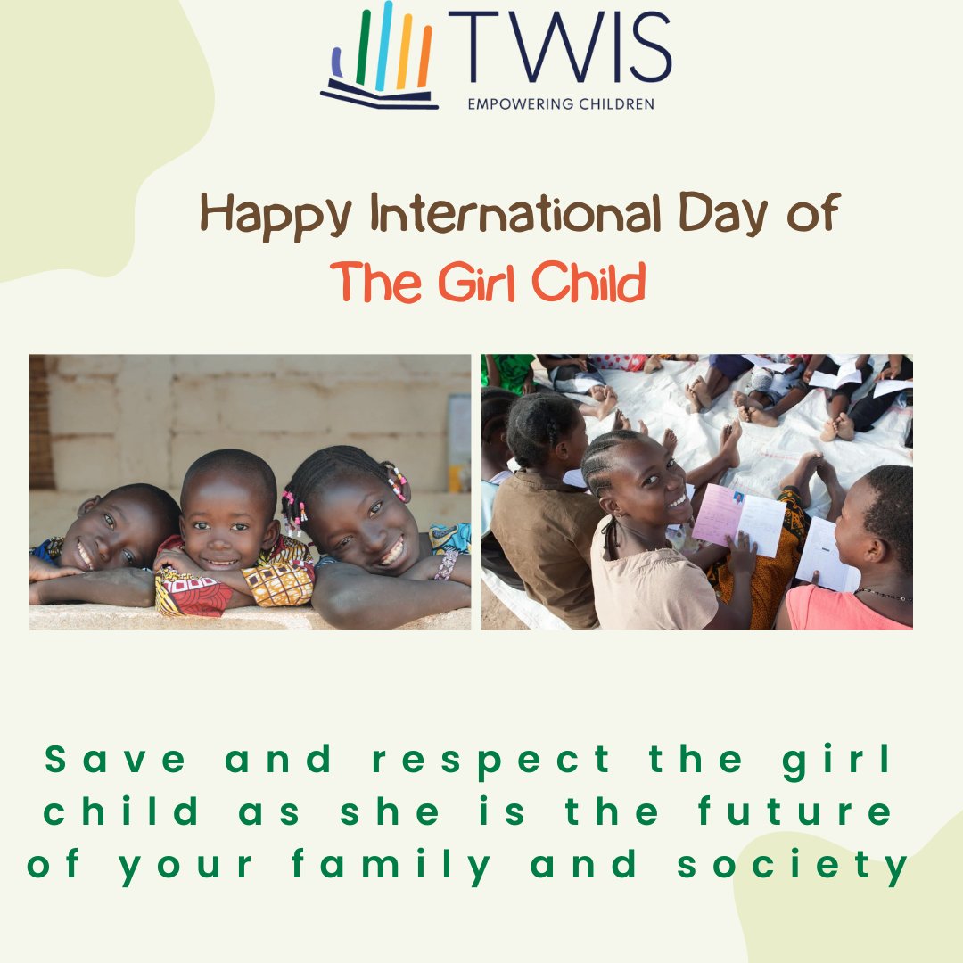 twisomere's tweet photo. "Our time is now—our rights, our future" is the theme of this year's International Day of the Girl Child. Girls continue to suffer unheard-of obstacles to their education, to their physical and mental health, and the protections essential for a life free from abuse. https://t.co/xmIoJZAdr1