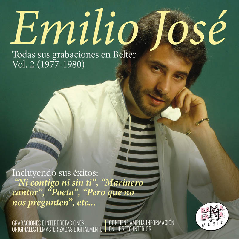 ramalamamusic's tweet photo. Novedades Ramalama: Emilio José - Todas sus grabaciones en Belter vol. 2 (1977-1980)
https://t.co/TyAxpIrdue
#ramalama #ramalamamusic #mantenemosvivalamúsica #oldies #emiliojose #nicontigonisinti #marinerocantor #peroquenonospregunten #poeta https://t.co/q4waRTr4H9
