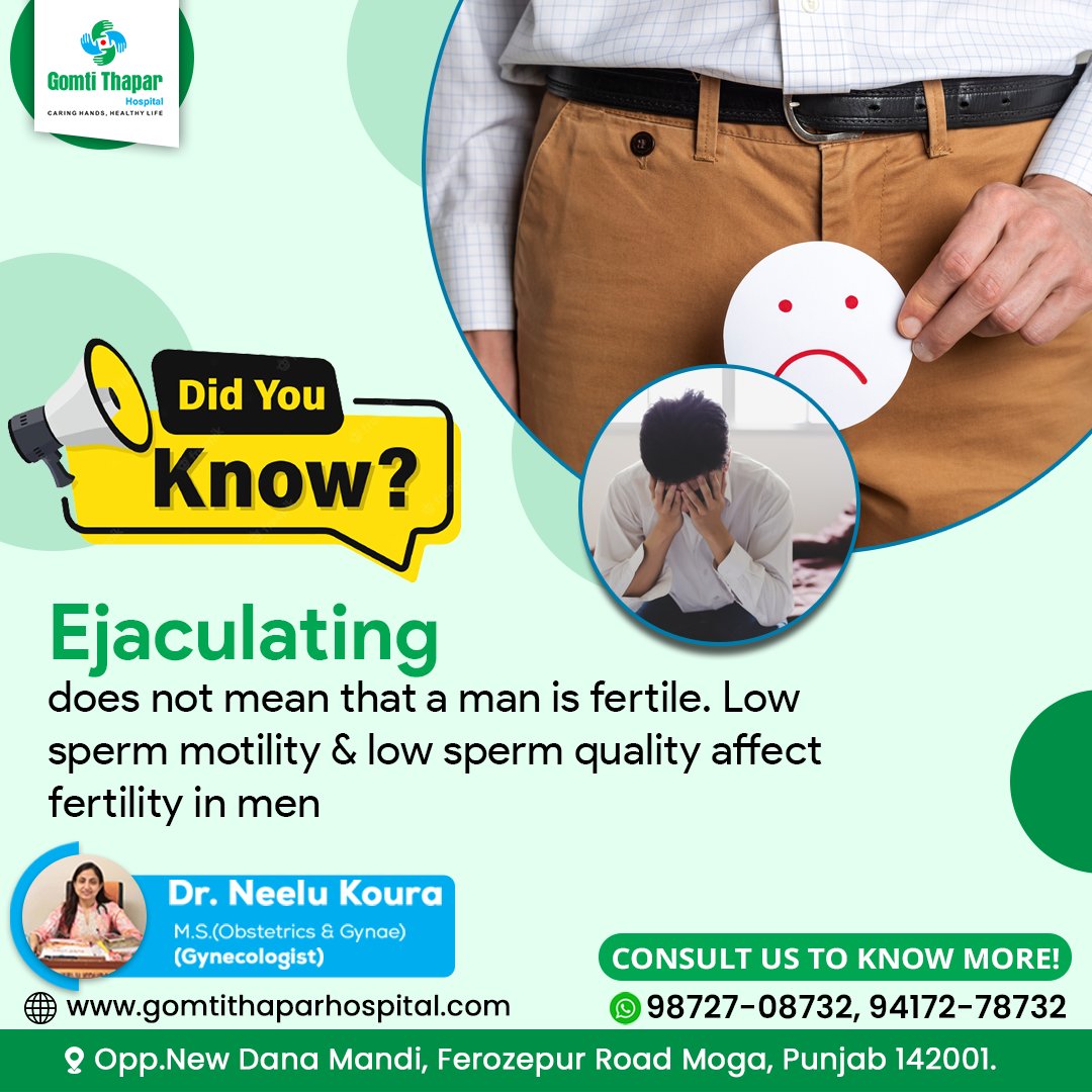 gomtithaparivf's tweet photo. Did You Know?
Ejaculating does not mean that a man is fertile. Low sperm motility and low sperm quality affect fertility in men.

Visit: https://t.co/aH7lG9n70W 
#gynaecologists #Gynaecology #fallopiantubes #BlockedFallopianTubes #infertility #gynecologyproblems #gynecologydoctor https://t.co/qQJbFKYPID