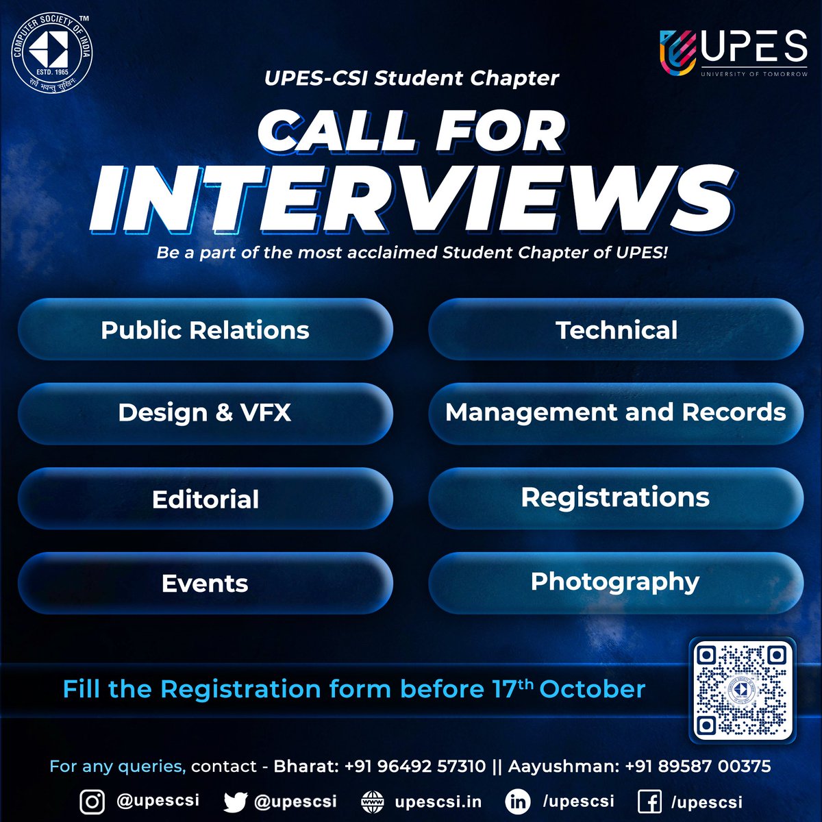Computer Society of India, UPES tweet media