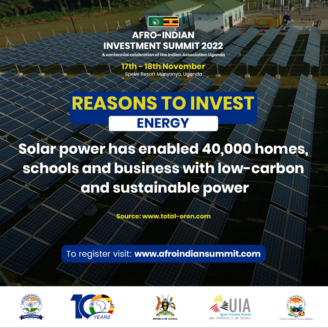 Energy is the prime mover of any country’s economic growth and prosperity.

Want to invest in the energy sector? 
Sign up for the afroindiansummit.com to get started. 

#AfroIndianInvestmentSummit #Investment
