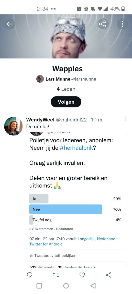 WendyWeel's tweet image. @robertpijkeren @thierrybaudet en @WybrenvanHaga 
Wij staan gezamenlijk op een lijstje ✨ genaamd #Wappies gemaakt door @larsmunne Lars ken ik nog van een paar jaar geleden, toen had ik een kaartensite #wenskaartopmaat Lars was van #Fastcards