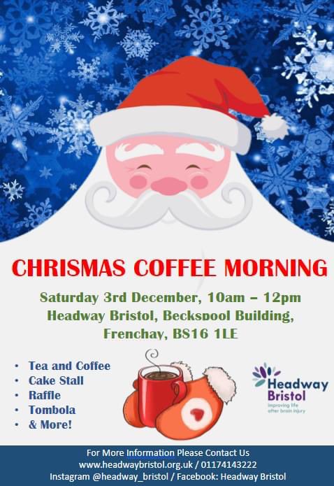 SAVE THE DATE

Our Christmas Coffee Morning will be on Saturday 3rd December 10am - 12pm🎅🤶

Save the date and come along with the whole family! There is something for all to enjoy!☕️🍰