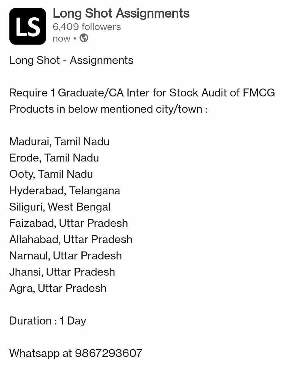 LSassignments's tweet photo. #job2022 #longshot #jobinindia #jobsearching #jobsearch #job #jobopportunities #getassignment #SharePost #jobs #job https://t.co/V0h1yj5TRg