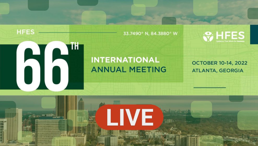 Today is going to be a fantastic new experience - co-hosting a 12 hour livestream event from #HFES2022 on <a href="/HFactorsPodcast/">Human Factors Cast</a> - live interviews with panelist’s, attendees and more 

Join us from lunchtime (GMT) today 

<a href="/CIEHF/">CIEHF</a> <a href="/1202Podcast/">1202Podcast</a>