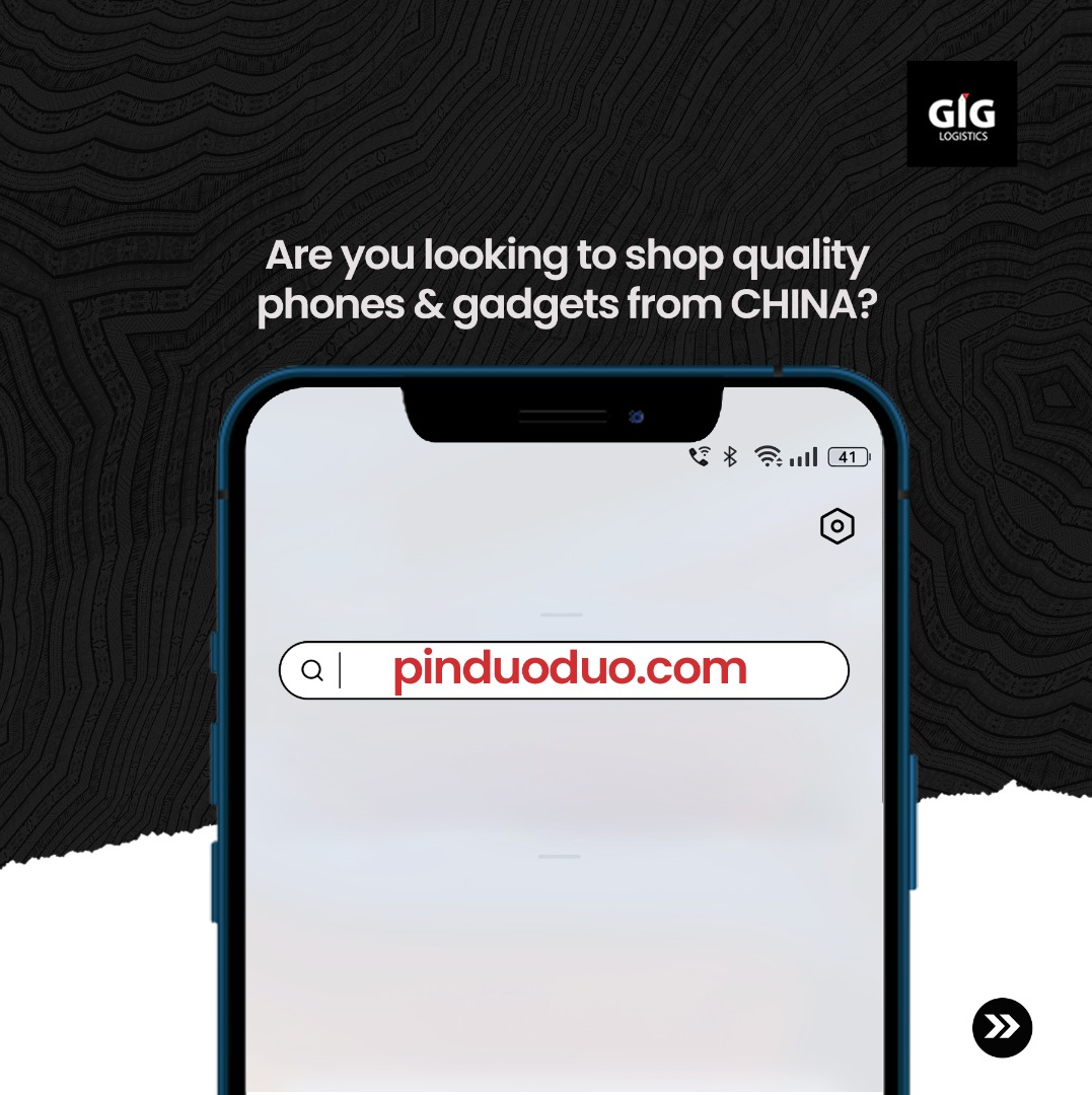 GiGLogistics's tweet photo. Shop your favourite electronic gadgets from CHINA. 
Pay in NAIRA &amp; ship to NIGERIA with KIM.

Say ‘Hi’ to KIM on WhatsApp &amp; WeChat @ +2349139346234 to start shopping &amp; shipping today.

#InboundShipping
#giglogistics
#GIGGo
#China https://t.co/sCk5QhSfrq