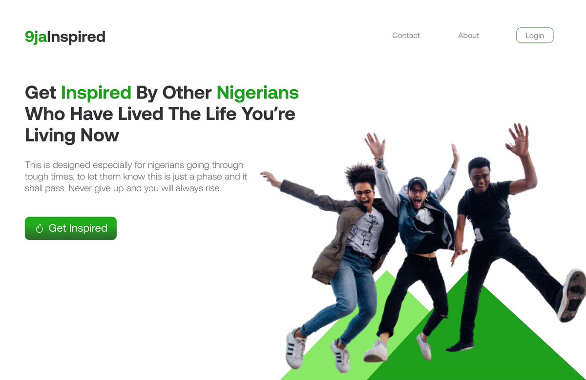 Larry_babzz's tweet photo. Theme was Nigeria. So I made a landing page  #UIUXDesigner #uiux https://t.co/ReIDfSiYIt