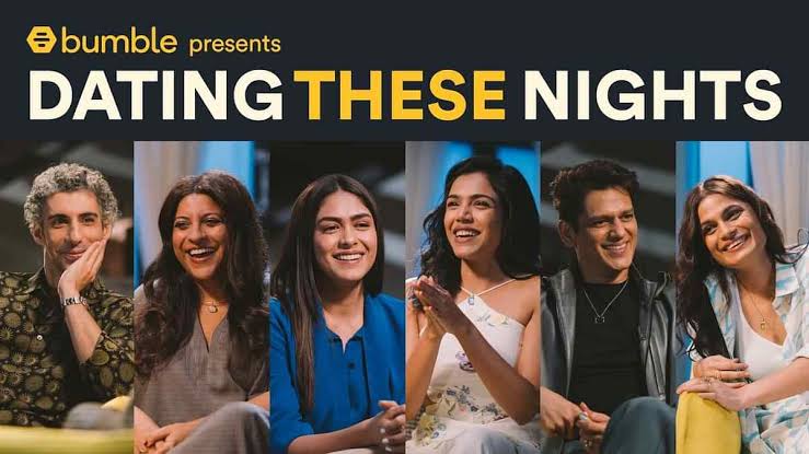 Conversations around modern romance and dating in India.. New edition of the @bumble video series - #DatingTheseNights, now streaming on @DisneyPlusHS. #ZoyaAkhtar @MrVijayVarma @mrunal0801 @jimSarbh @ShriyaP @srishtidixit