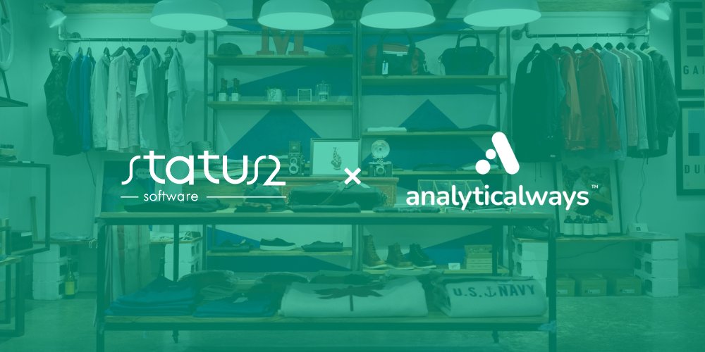 Status2Software's tweet photo. ¡NuevoPartnership! Nos unimos a @Analyticalways  para que puedas aprovechar todas las ventajas de los #algoritmospredictivos e #inteligenciaartificial para maximizar la rentabilidad de tus #stocks  en tu negocio #retail.  https://t.co/2w2hItNiu0 https://t.co/Dns4reFmAq