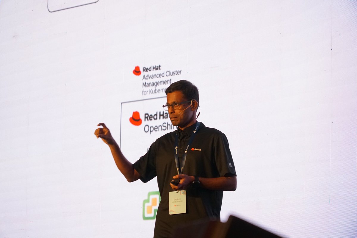 redhatindia's tweet photo. Red Hat's Open Hybrid Cloud architecture is helping organization accelerate their digital transformation goals seamlessly by enabling them to deploy applications on multiple cloud providers swiftly and seamlessly. #RHSCIndia #RHSummit https://t.co/7QoqFNZIXQ