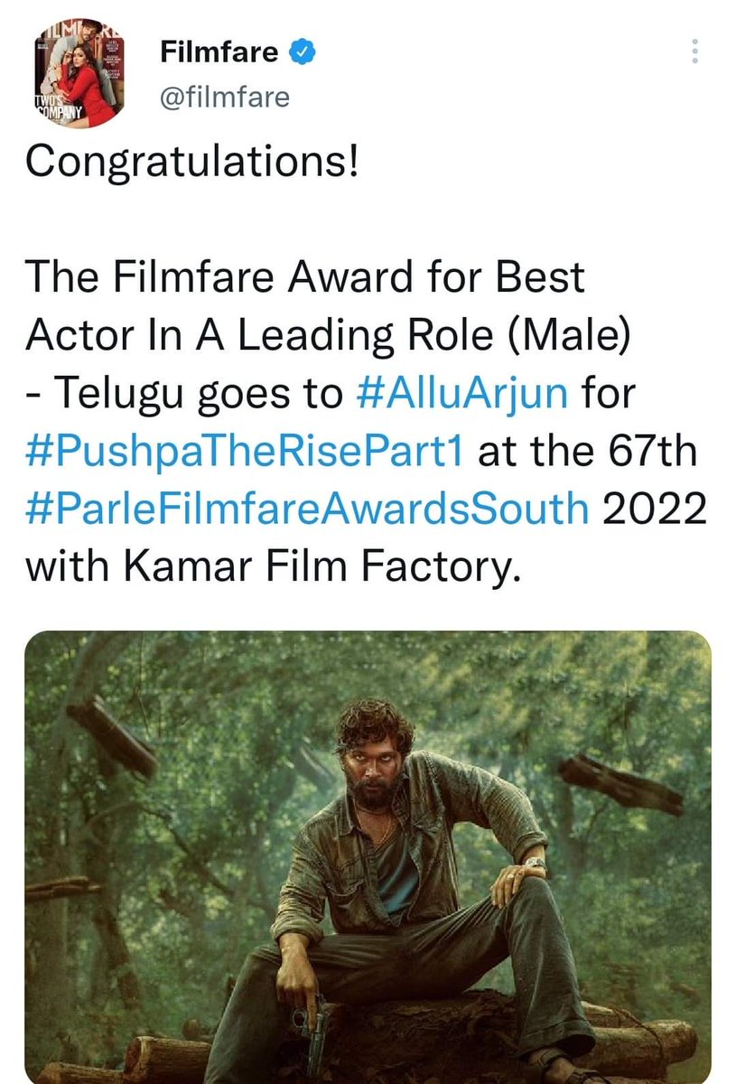 भविष्य काल (@bhavisyakaal) on Twitter photo Why Filmfare awards are not given on pan India basis....Why they are giving it on language and region basis...Are they afraid that bollywood will be washed out from there too.#Bollywood #bollywoodglamour <a href="/AskAnshul/">Anshul Saxena</a> <a href="/Being_Humor/">maithun</a> <a href="/taran_adarsh/">taran adarsh</a> <a href="/ianuragthakur/">Anurag Thakur</a> <a href="/iavinasht/">अविनाश त्रिपाठी</a> Why Filmfare awards are not given on pan India basis....Why they are giving it on language and region basis...Are they afraid that bollywood will be washed out from there too.#Bollywood #bollywoodglamour <a href="/AskAnshul/">Anshul Saxena</a> <a href="/Being_Humor/">maithun</a> <a href="/taran_adarsh/">taran adarsh</a> <a href="/ianuragthakur/">Anurag Thakur</a> <a href="/iavinasht/">अविनाश त्रिपाठी</a>