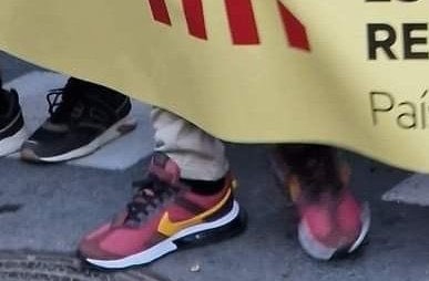 pegaso6038's tweet photo. 100 euros cuestan las zapatillas del revolucionario @gabrielrufian https://t.co/sf3SfoJLHj