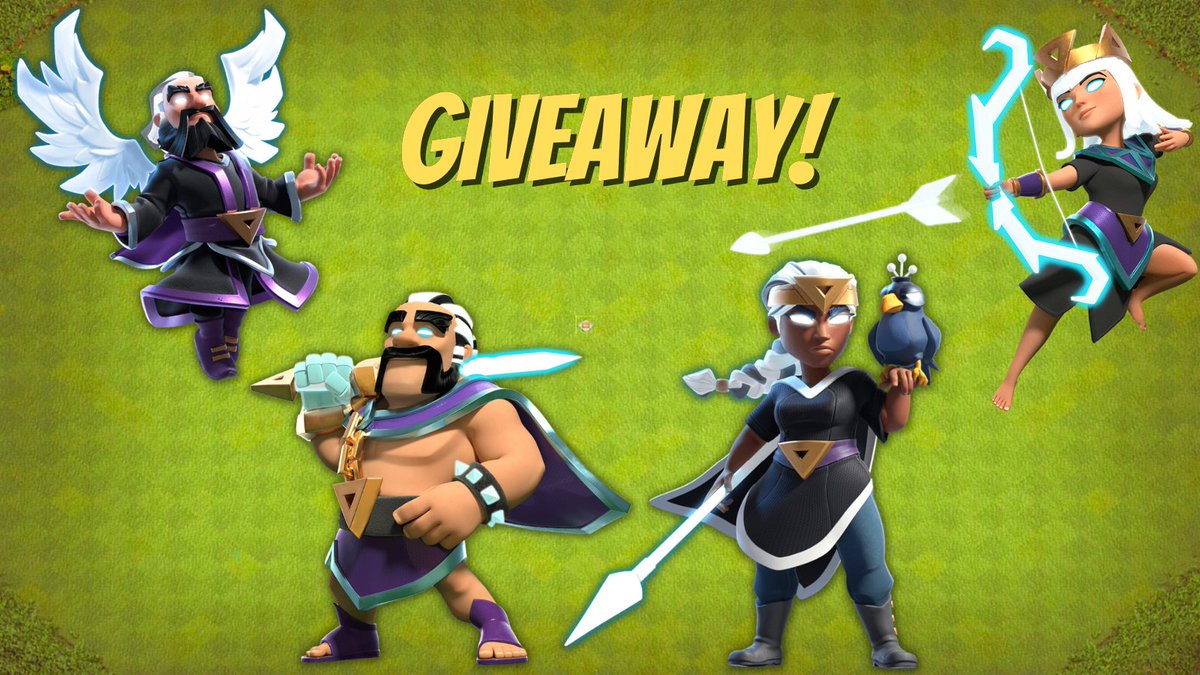 My Turn! #ClashofClans #TH15 is finally here! Let's Celebrate with a #Giveaway 🔥🔥🔥

🎁Magic Hero Skins x 4!🎁($10 USD Each, Must Have PayPal)

⬇️Follow These Steps To Enter!⬇️

✅Like This Post✅
✅Follow Me✅
✅Retweet✅
✅Tag a Friend✅

Winners Announced Oct 16th 10pm EST!