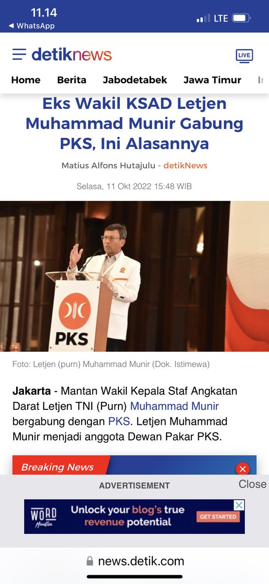 JazuliJuwaini's tweet photo. Selamat bergabung Pak Letjend M.Munir,🌹🌹 https://t.co/gthH78nzry