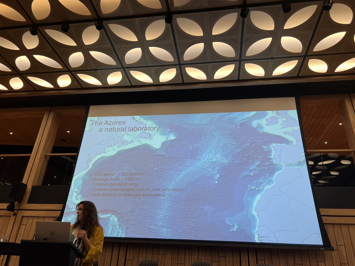 sponge_2022's tweet photo. Starting the second day of the conference is @mbelen_arias @LabRiesgo on #deepseasponges as eDNA samplers and @JoanaRXavier @CiimarUp on the striking #deepsea biodiversity of the Azorean region #11worldspongeconference https://t.co/KB91qbslFR
