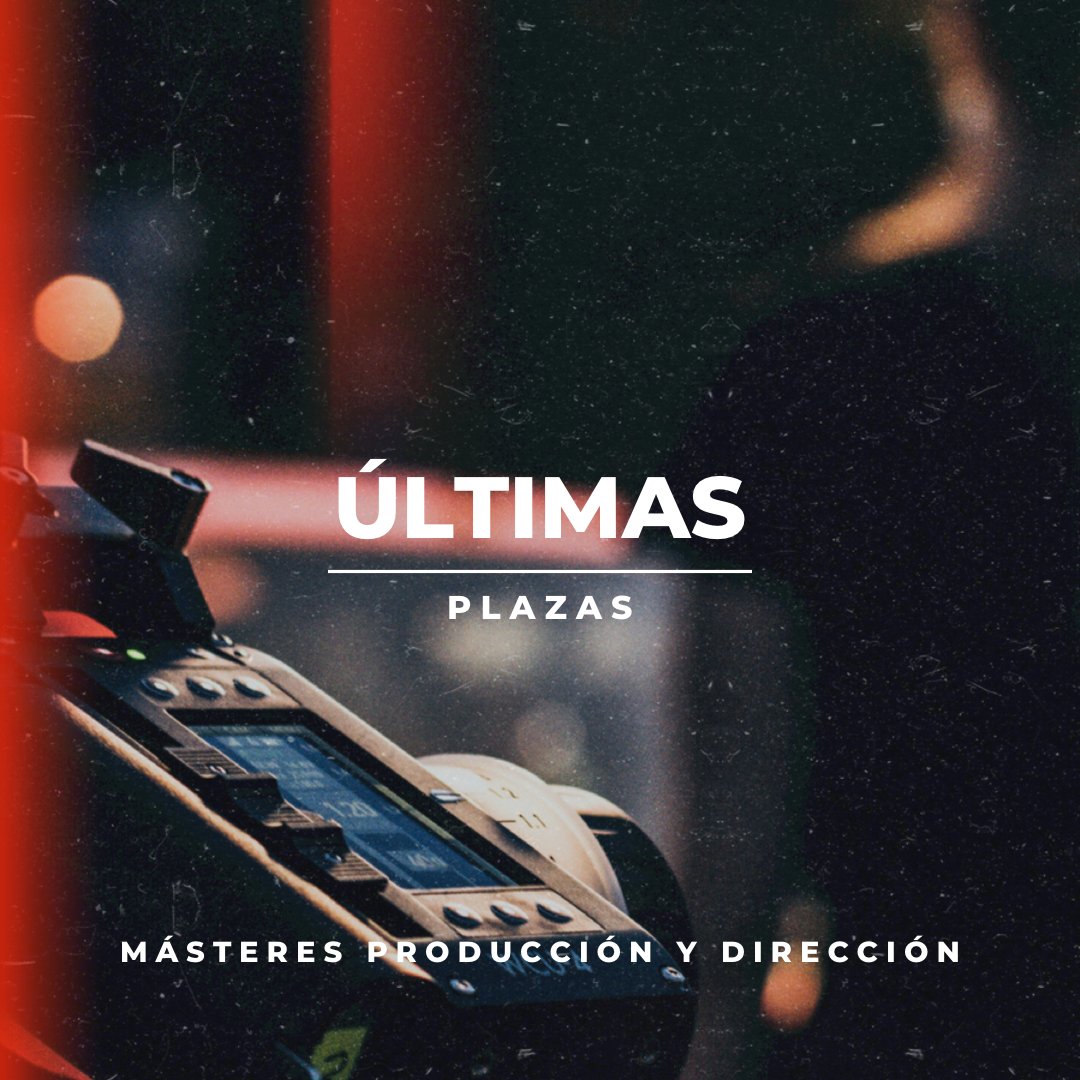 🚨 ÚLTIMAS PLAZAS #MÁSTERES EN #PRODUCCIÓN Y #DIRECCIÓN AUDIOVISUAL  
🔥¡Netflix, Movistar +, Amazon Prime, HBO Max y muchas más te están esperando!
#productoras #largometraje #practicas #mastercine #masterpublicidad #masteraudiovisual #rodaje #cine #series #formacionaudiovisual