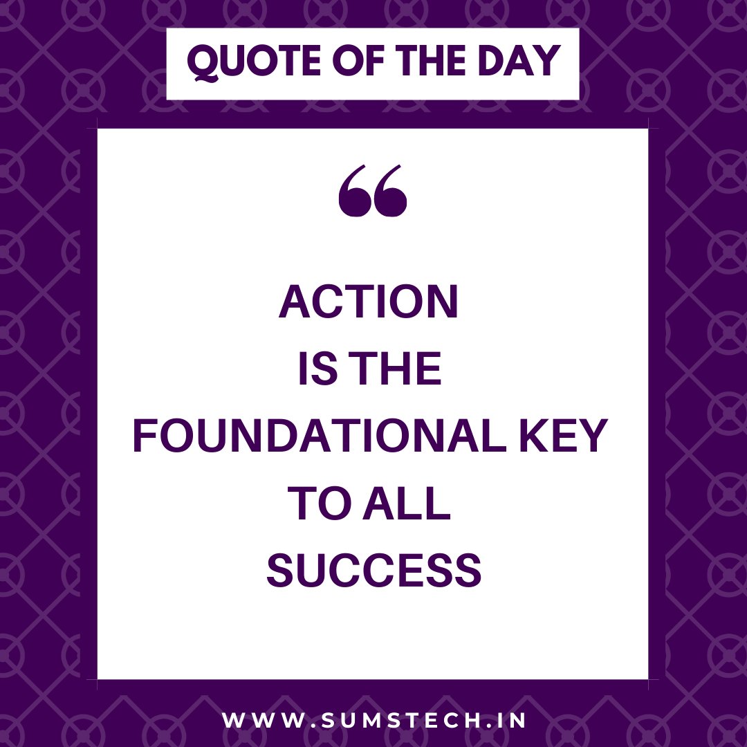 sumstech's tweet photo. A GENTLE REMINDER π !!!
Quote Of The Day
ACTION
IS THE
FOUNDATIONAL KEY
TO ALL
SUCCESS !!!
.
.
.
#veraj
#verajjain
#sumstech
#Quoteoftheday
#motivation
#lifeQuote
#leadership #success #goals #inspiration https://t.co/LSX8MJgcUq