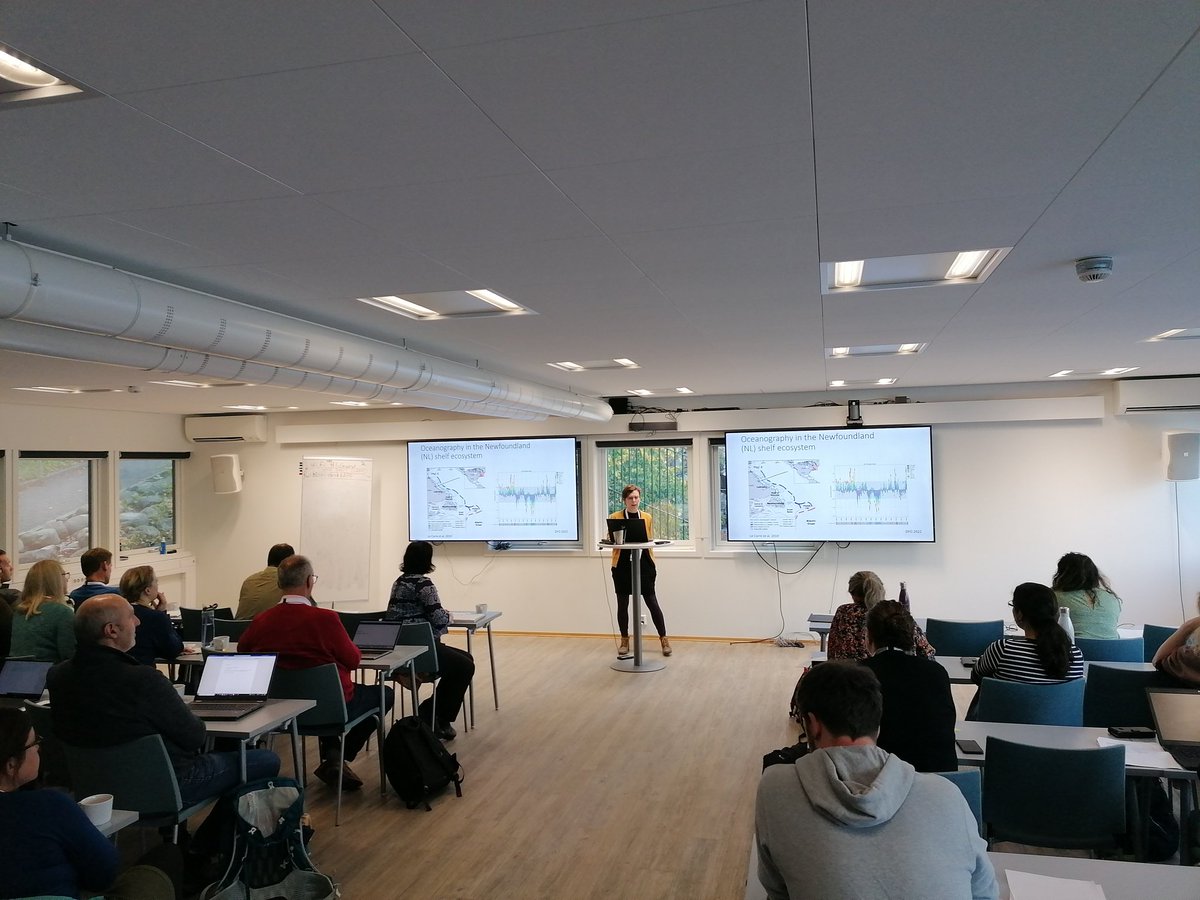 CSB_2022's tweet photo. Kicking off day 2 with the keynote: "Marine heatwaves and cold-spells: persistent collapses of capelin in two oceans at opposite ends of the thermal optima" by Mayumi Arimitsu @USGS_Alaska and Hannah Murphy @DFO_NL #Capelin2022 https://t.co/K1Hi2FKQRU