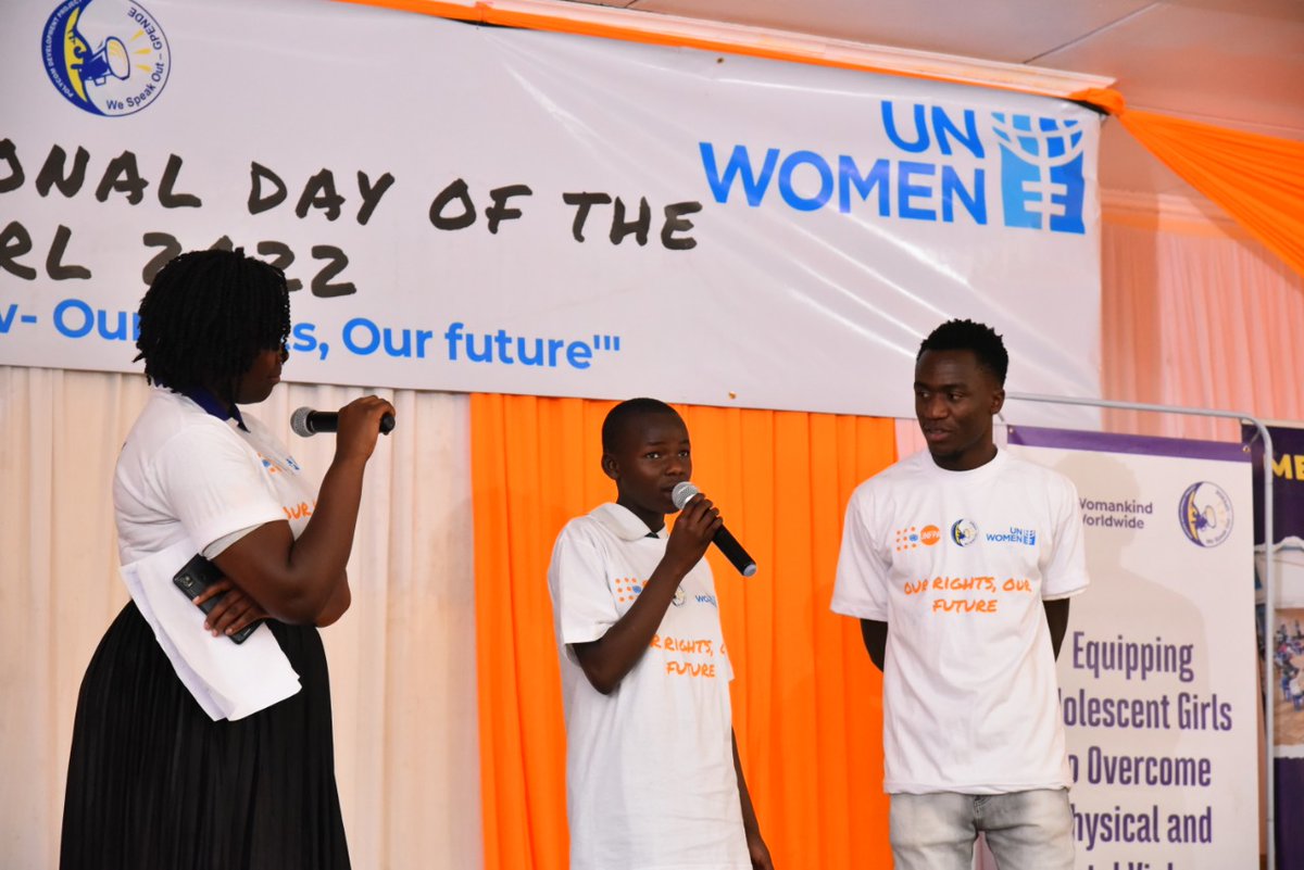 unwomenkenya's tweet photo. 🎙Girls and boys in Kibera have a voice, &amp; their ask on #IDGC2022 is loud and clear:

✅️ a right to learn 
✅️a right to privacy
🛑0 FGM
🛑No more sexual violence

#GenerationEquality
@CanHCKenya
@nadia_abdalla_ 
@UNFPAKen 
@polycomdev 
@CREAWKenya https://t.co/sdh1PGmrY1