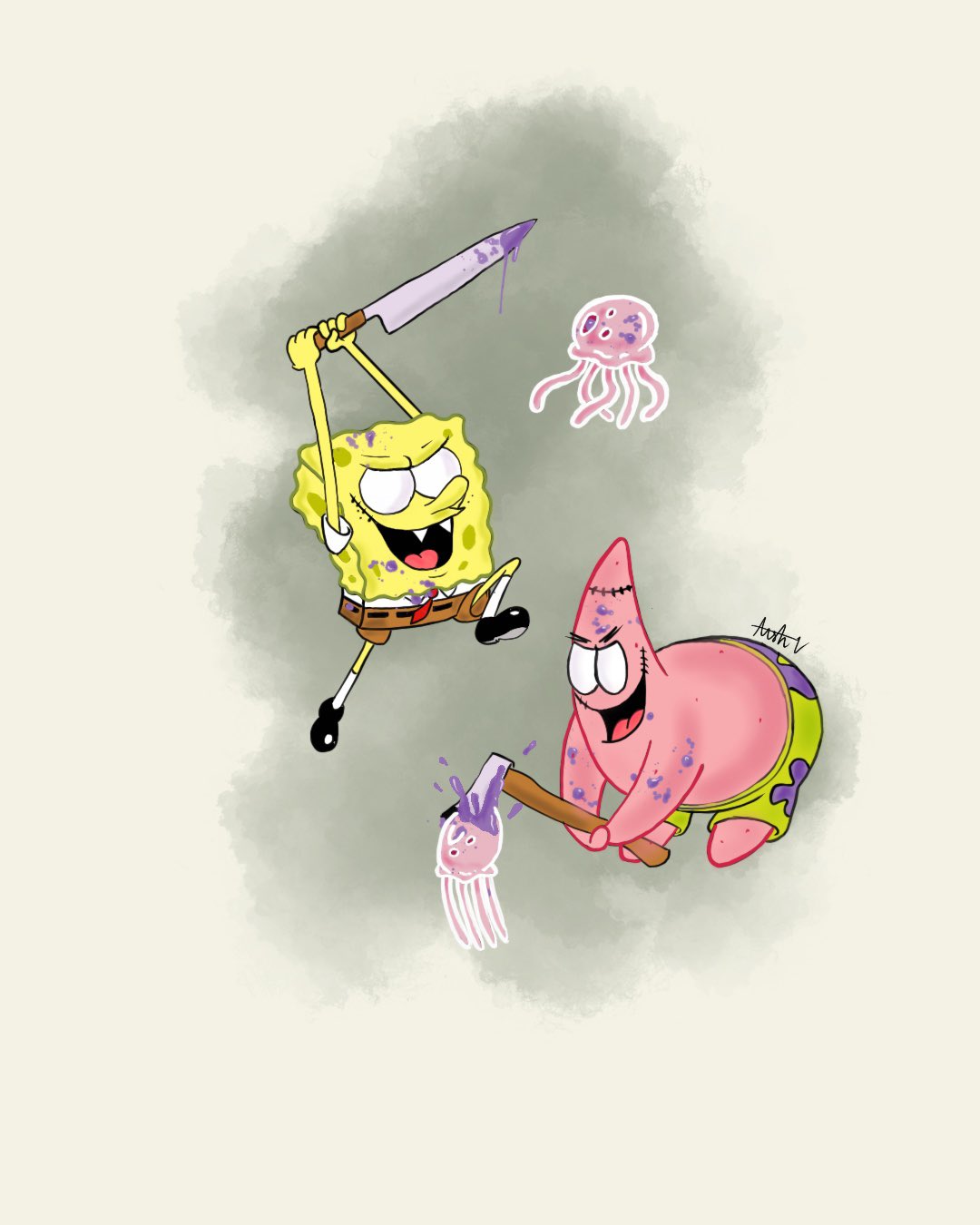 Spongebob And Patrick Tumblr Drawing