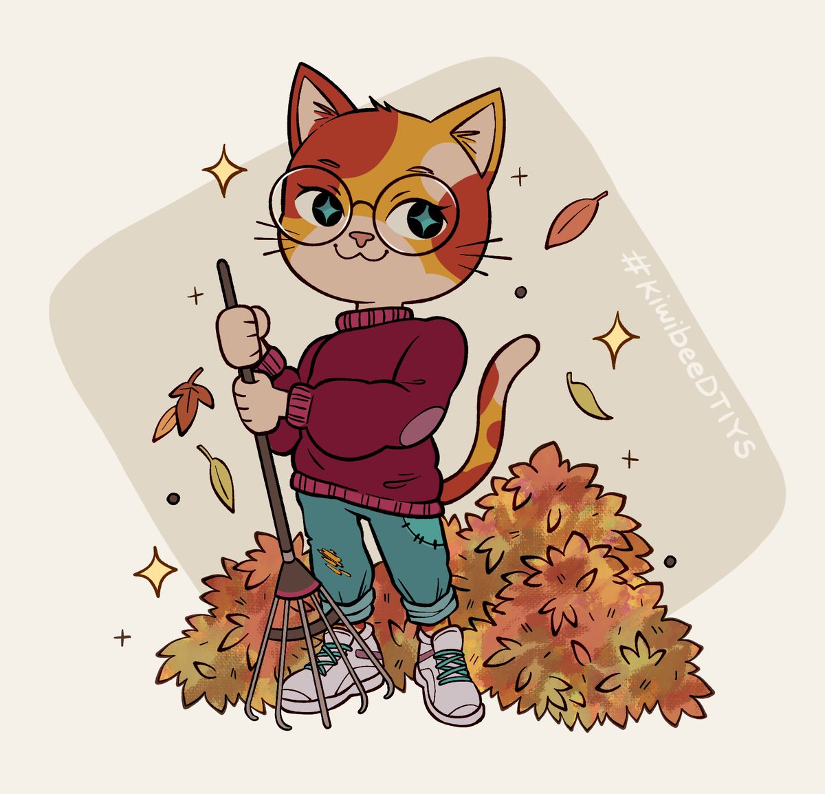solo furry sweater tail sparkle broom red sweater  illustration images
