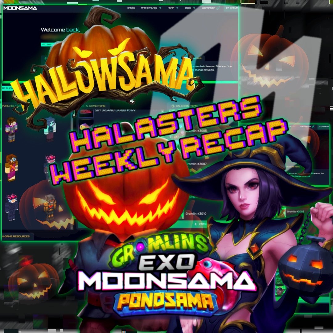 Trobriand15's tweet image. 1/ Welcome to Halaster's weekly @MoonsamaNFT @ExosamaNFT @PondsamaNFT @raresamaNFT ecosystem recap Oct 4th - 11th. 
First multichain Carnage this week!
1. News 
2. Spotlight
3. Fact &amp;amp; Figures
4. Events
Last recap link:

Artwork by @numberswetrust