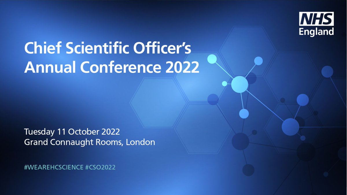 WeHCScientists's tweet photo. We’re delighted to welcome attendees and speakers to the 2022 CSO’s Annual Conference. An opportunity to celebrate healthcare science successes and future innovations.  

Follow our live tweets throughout the day #WeAreHCScience #CSO2022 https://t.co/dgtL7jtufz