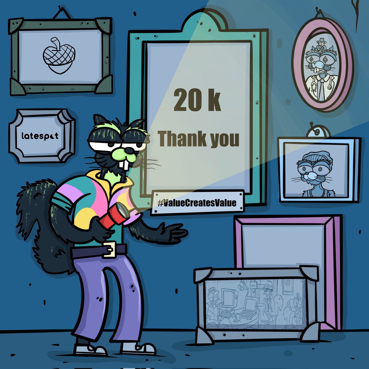 20k followers are reached and we are just starting 🚀

Thanks a lot for all the support so far!!! 🫶🏼🐿️

To celebrate that milestone we're doing a #WLGiveaway 🎉🍾
We are giving away:
10x #WLspots 

To participate:
1️⃣ Like &amp; RT
2️⃣ Follow <a href="/SquirrelDegens/">Squirrel Degens NFT (Mint: 17 February, 3pm CET)</a> &amp; Tag 2 friends
🔔 24h