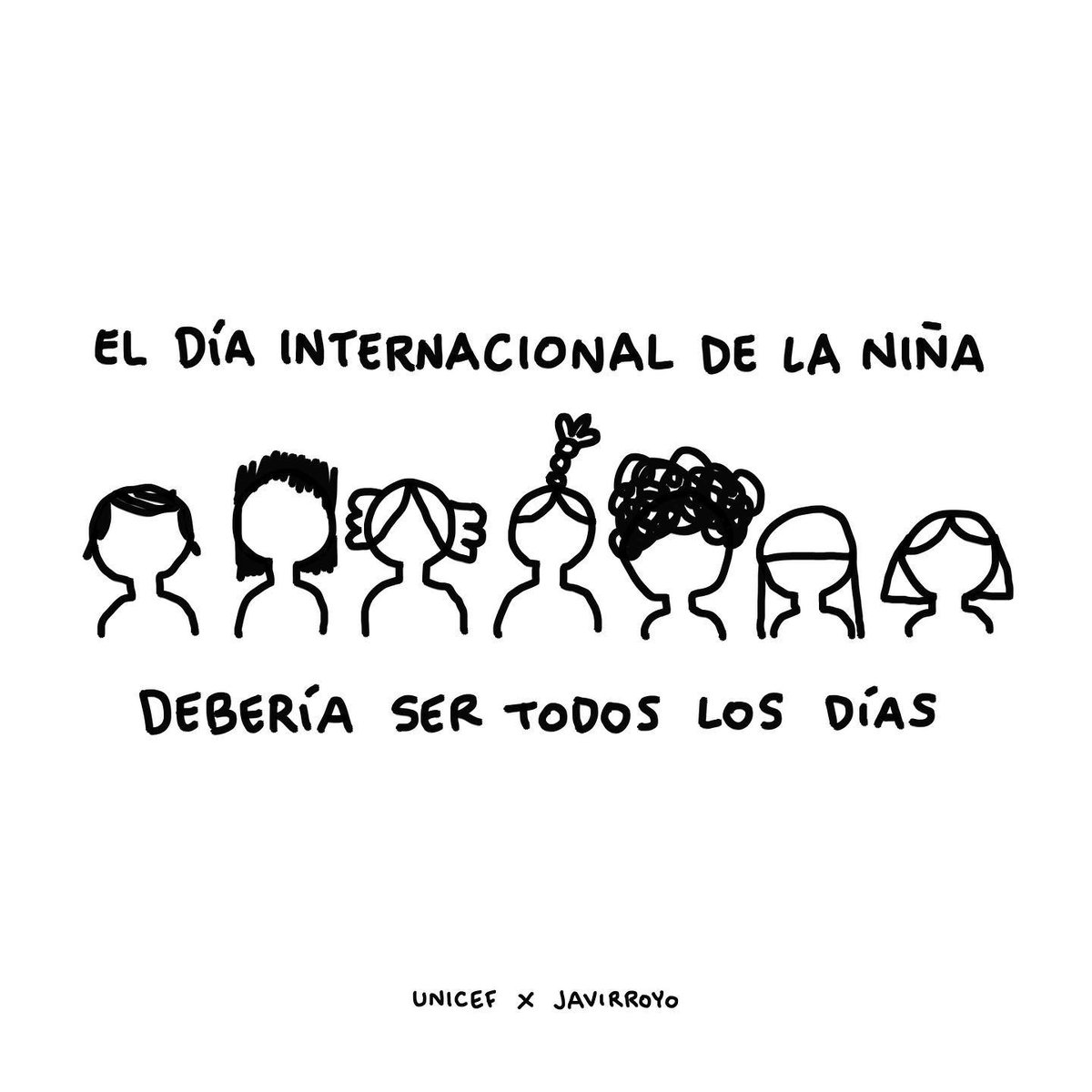 unicef_es's tweet photo. Hoy es el #DíadelaNiña y el ilustrador @javirroyo nos ayuda a recordar que una mujer con derechos empieza por ser una niña con derechos: 
👉https://t.co/KOjs0AutxR https://t.co/M3nFgpey9F