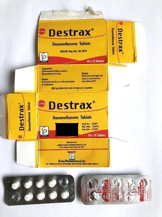 Public Alert No. 040/2022.
Alert on detection of substandard dexamethasone products in Nigeria.
#NafdacALERTS

bit.ly/3EOmm2L