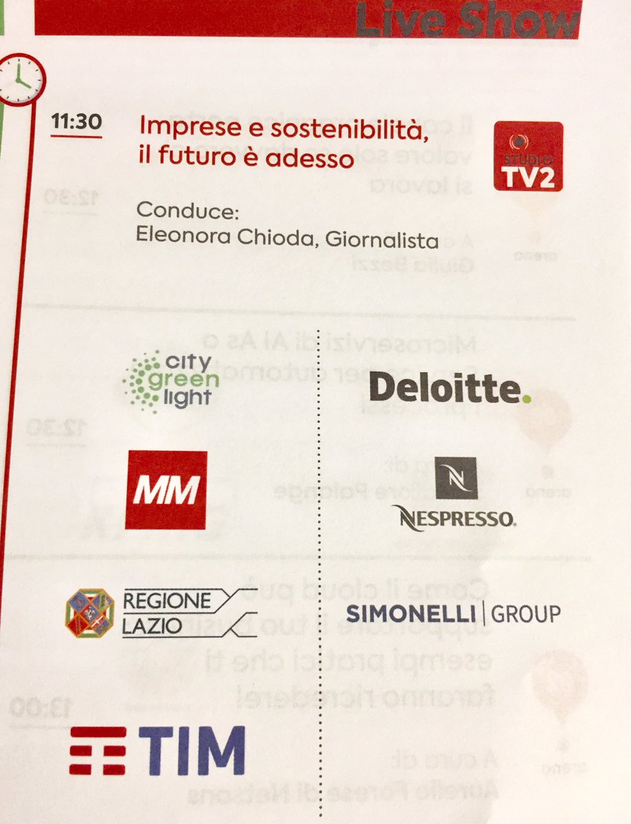 🗣Al via <a href="/smaunotes/">SMAU</a> 2022 Milano.
Domani ore 11.30, @EmanueleZingale, #OpenInnovation Manager TIM, interverrà nel Live Show “Imprese e #sostenibilità, il futuro è adesso” per raccontare la collaborazione con <a href="/AWorld_ActNow/">AWorld</a>! Diretta streaming 👉🏻 bit.ly/3ExtQGU #smau