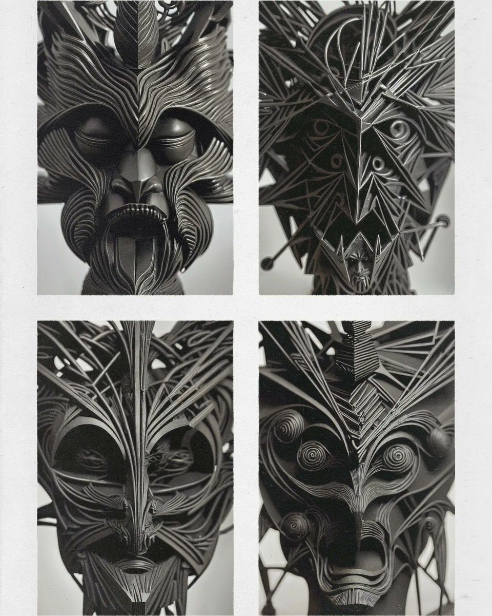 levikingvolant's tweet photo. Démons &amp; Gargouilles, Sculptures imaginaires

#surrealart #Sculpture #contemporaryart #AIart #NeuralNetworks https://t.co/F8V5yvA2C2