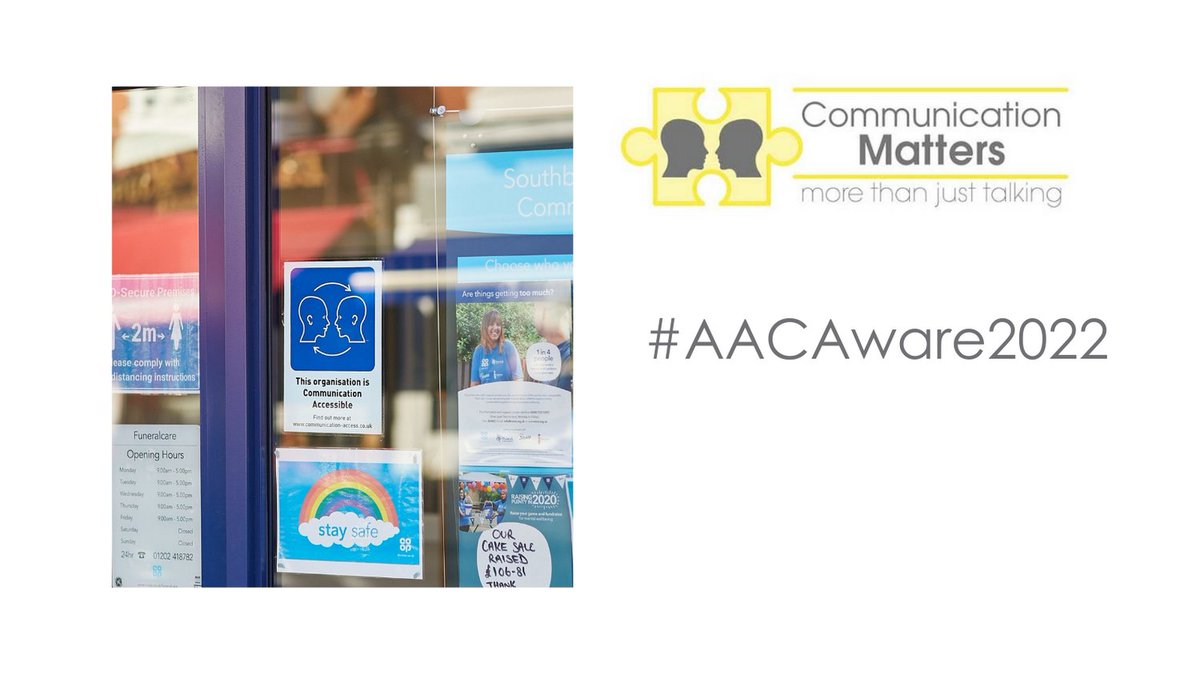 Comm_Matters's tweet photo. Communication Access training is FREE and will increase inclusive environments for #AAC users 

As part of #AACAware2022 why not encourage an organisation in your area to sign up? 

https://t.co/J3pcNZxtin

@RCSLT @TheStrokeAssoc @mndassoc 
@HeadwayUK @MakatonCharity https://t.co/ASvawsqwf4