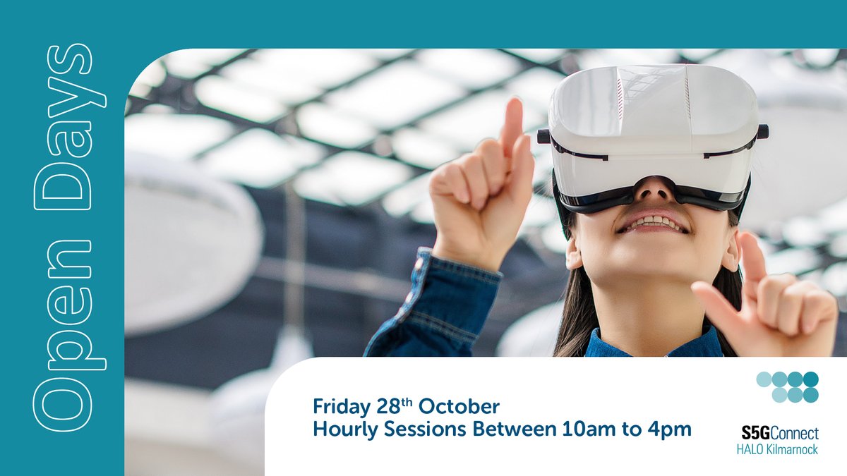 Open Day: S5GConnect HALO Kilmarnock 📅28th Oct ⏰10am-4pm Join us for live demos & hear about how S5GConnect HALO Kilmarnock will support enterprise and innovation in the region. Book your space here: ow.ly/3cJ650L3eis @HALOKILMARNOCK1 @HALORockMe