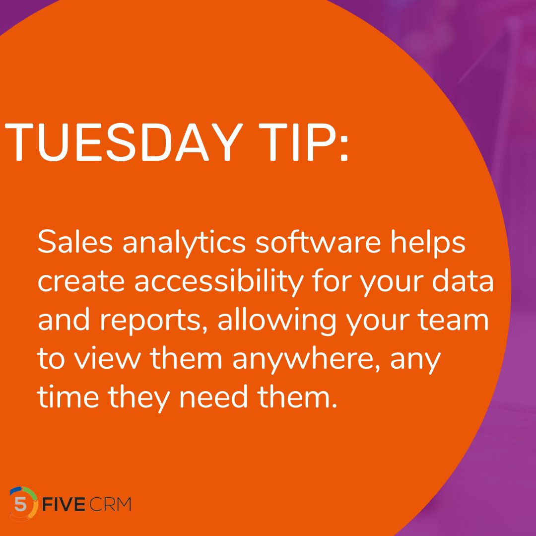 fivecrm_clients's tweet photo. #TipTuesday: Today's businesses know that using data is crucial to understanding their market and finding unique ways to foster growth.

Learn more about the benefit of sales analytics software here: https://t.co/TaV0Hy12s4 https://t.co/ksR5ypXNid
