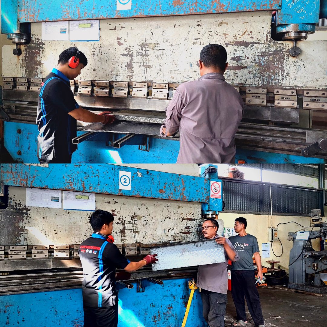 LogamBogor's tweet photo. Proses pelayanan Mesin Bending Hidrolik di Satpel PIL Bogor

Jika #dulurlogam ada yang ingin menggunakan jasa layanan kami, bisa hubungi Contact Person yang mimin cantumkan ya

CP :
(021) 87942076
Hp. 081210150445

Instagram : satpel_logambogor
Facebook : Satpel Logam Bogor https://t.co/XjEYXhehIB