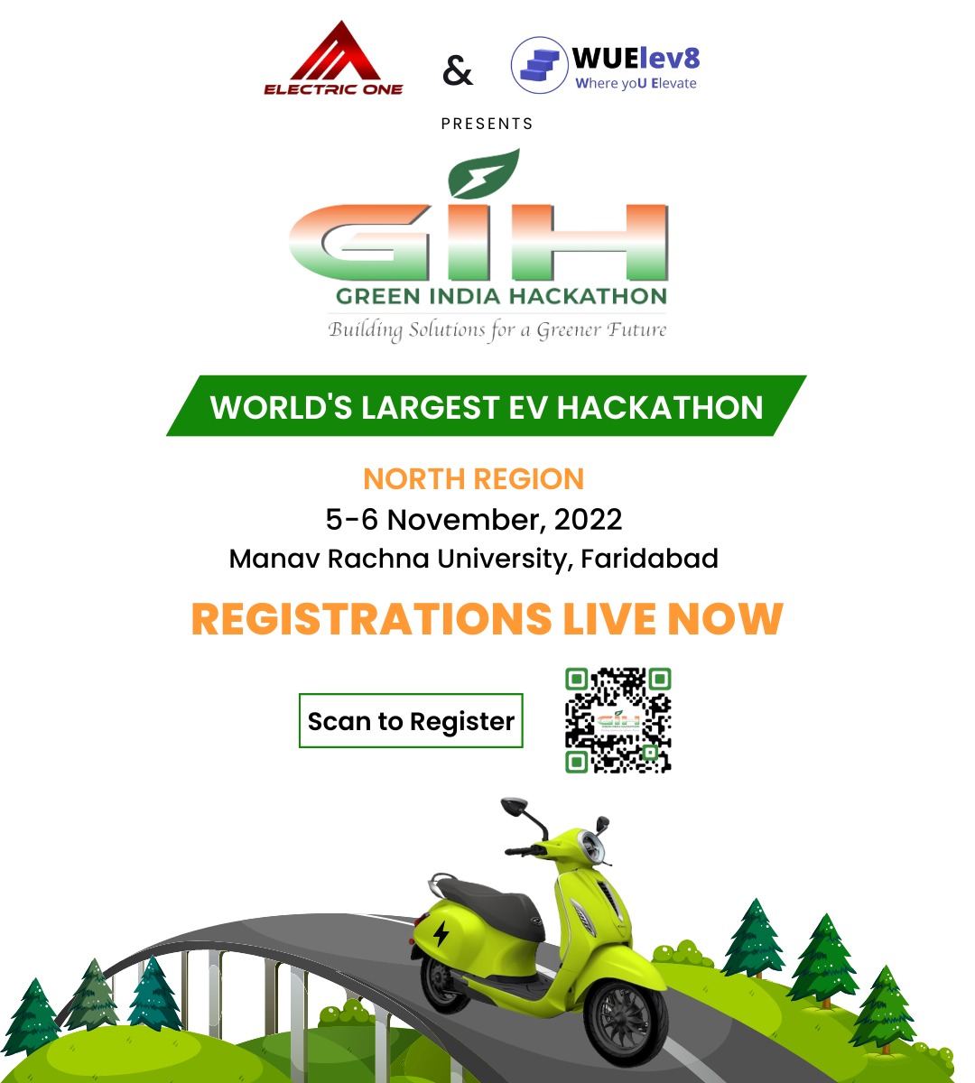 whereuelevate's tweet photo. Register in the World's largest EV hackathon and mark your Global presence! 

Registrations LIVE now!
Link: https://t.co/AK6qUHLia9

#gih #greenindiahackathon #ev #largestevhackathon #registrationsopen #registernow  #linkedinconnections #ElectricOne #WUElev8 #GIh https://t.co/1JS7PGpb5F