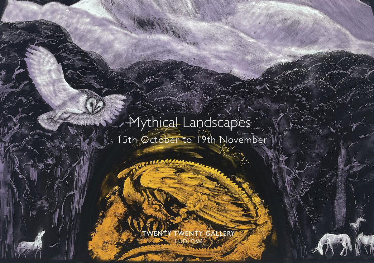 Hanging a new exhibition - open again on Saturday 15th October.
'Mythical Landscapes' with @TamsintheShed 
Lynda Jones, Graham Ward, Sarah Gillespie, Tamsin Bridge, Maz Jackson, Peter Tarrant, Flora McLachlan, Catherine Hyde, Christopher P Wood, Carolyn Tripp.