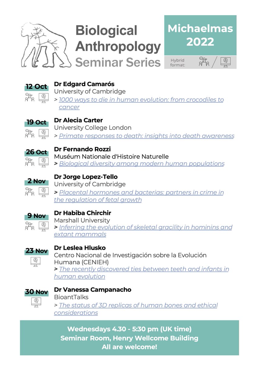Lucia Nadal (@lucinadal) on Twitter photo The <a href="/Cambridge_Uni/">Cambridge University</a> Biological Anthropology Seminar Series is back! ššš Join us tomorrow for the first seminar of the series with @Edgard_Camaros at 16:30 (UK time) Register here ā”ļø cam-ac-uk.zoom.us/meeting/registā¦
<a href="/UCamArchaeology/">Cambridge Archaeology</a> <a href="/J_Saers/">Jaap Saers</a> <a href="/ArchaeoAshleigh/">Dr Ashleigh Wiseman</a> <a href="/edwinj_dj/">Edwin de Jager</a> The <a href="/Cambridge_Uni/">Cambridge University</a> Biological Anthropology Seminar Series is back! ššš Join us tomorrow for the first seminar of the series with @Edgard_Camaros at 16:30 (UK time) Register here ā”ļø cam-ac-uk.zoom.us/meeting/registā¦
<a href="/UCamArchaeology/">Cambridge Archaeology</a> <a href="/J_Saers/">Jaap Saers</a> <a href="/ArchaeoAshleigh/">Dr Ashleigh Wiseman</a> <a href="/edwinj_dj/">Edwin de Jager</a>