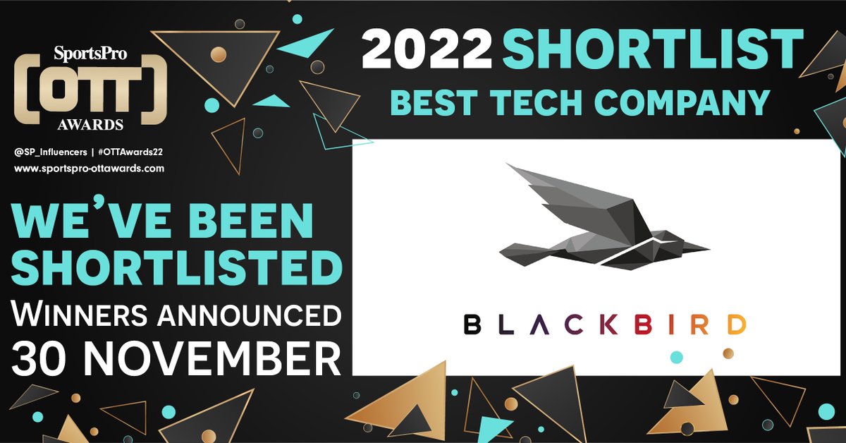 We're thrilled to be shortlisted for Best Tech Company 2022 by @SportsPro! Honoured to be defending the title we won last year. Good luck to all the award nominees: lnkd.in/eiQ4pbhB #cloudediting #cloudnative #videoproduction #sports #BIRD #BBRDF