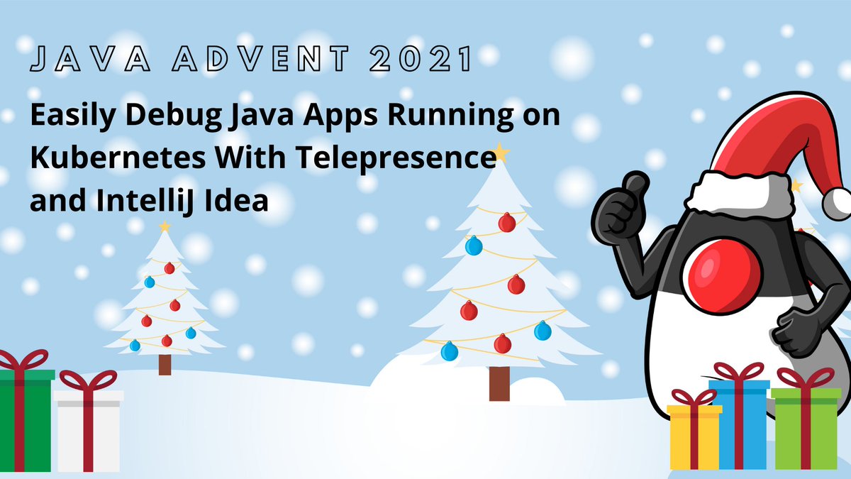 JavaAdvent's tweet photo. Debugging applications remotely can be challenging. Thankfully, @danielbryantuk wrote about a way to approach this in his #javaadvent21 article "Easily #Debug #Java Apps Running on #Kubernetes With #Telepresence and @intellijidea". Check it out here: https://t.co/qBxMywlkoO https://t.co/RNOtDqX33D