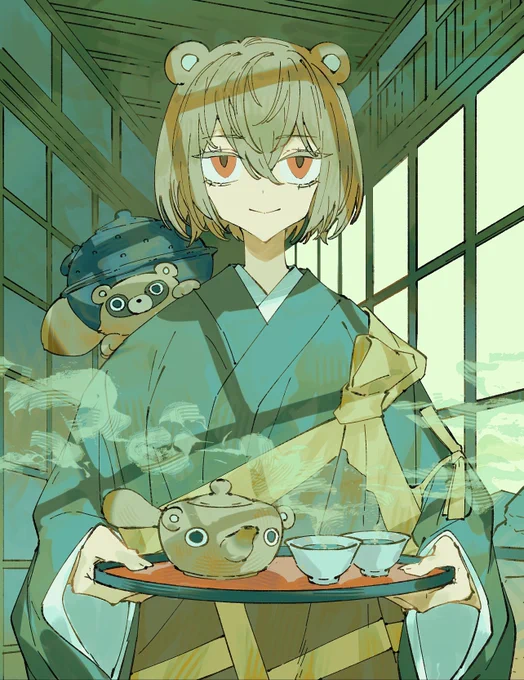 #化け狸の里お茶汲み狸 